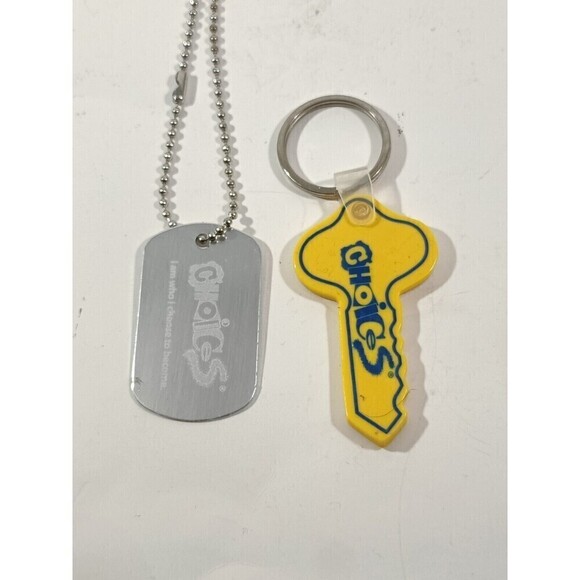 Vintage CHOICES KEY TO SUCCESS FOB KEYRING Bundle - Picture 1 of 8